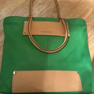 Leather large purse tote